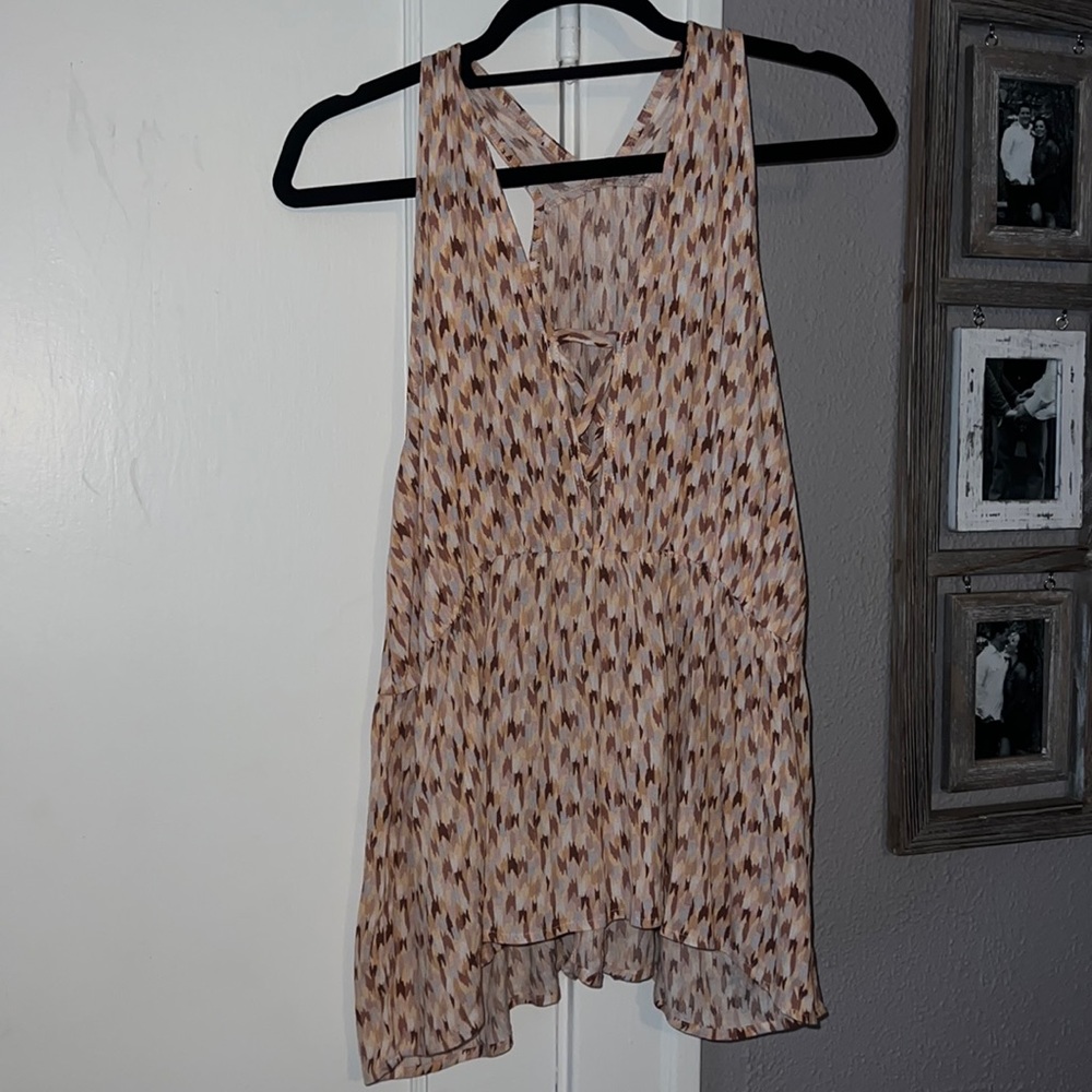 Willow-root racer back cinch waist tank